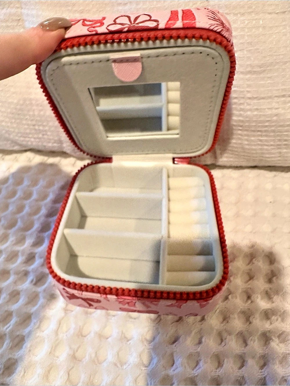 NWT - Simply Southern Jewelry Box Case in Pink Bow